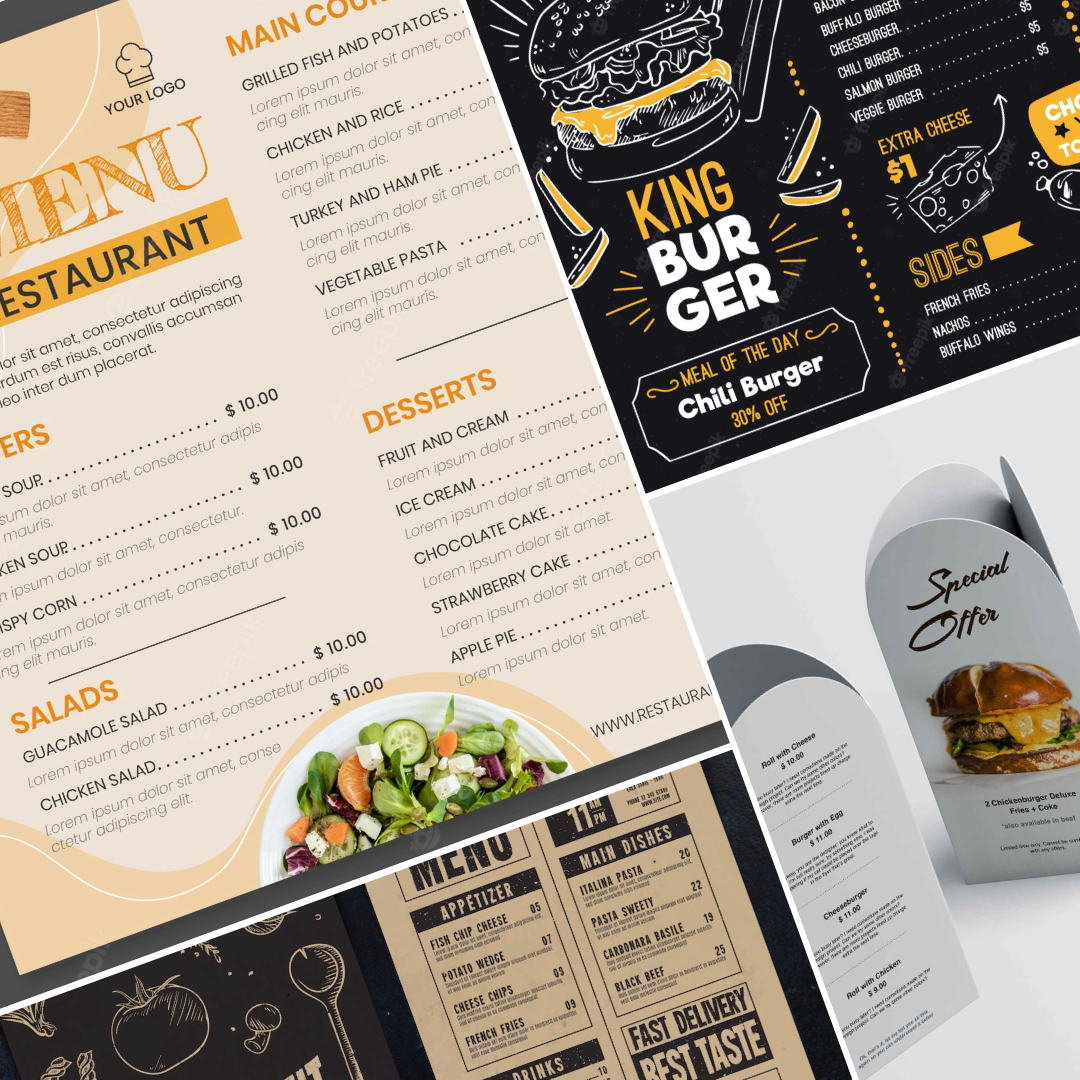 restaurant menu design cover