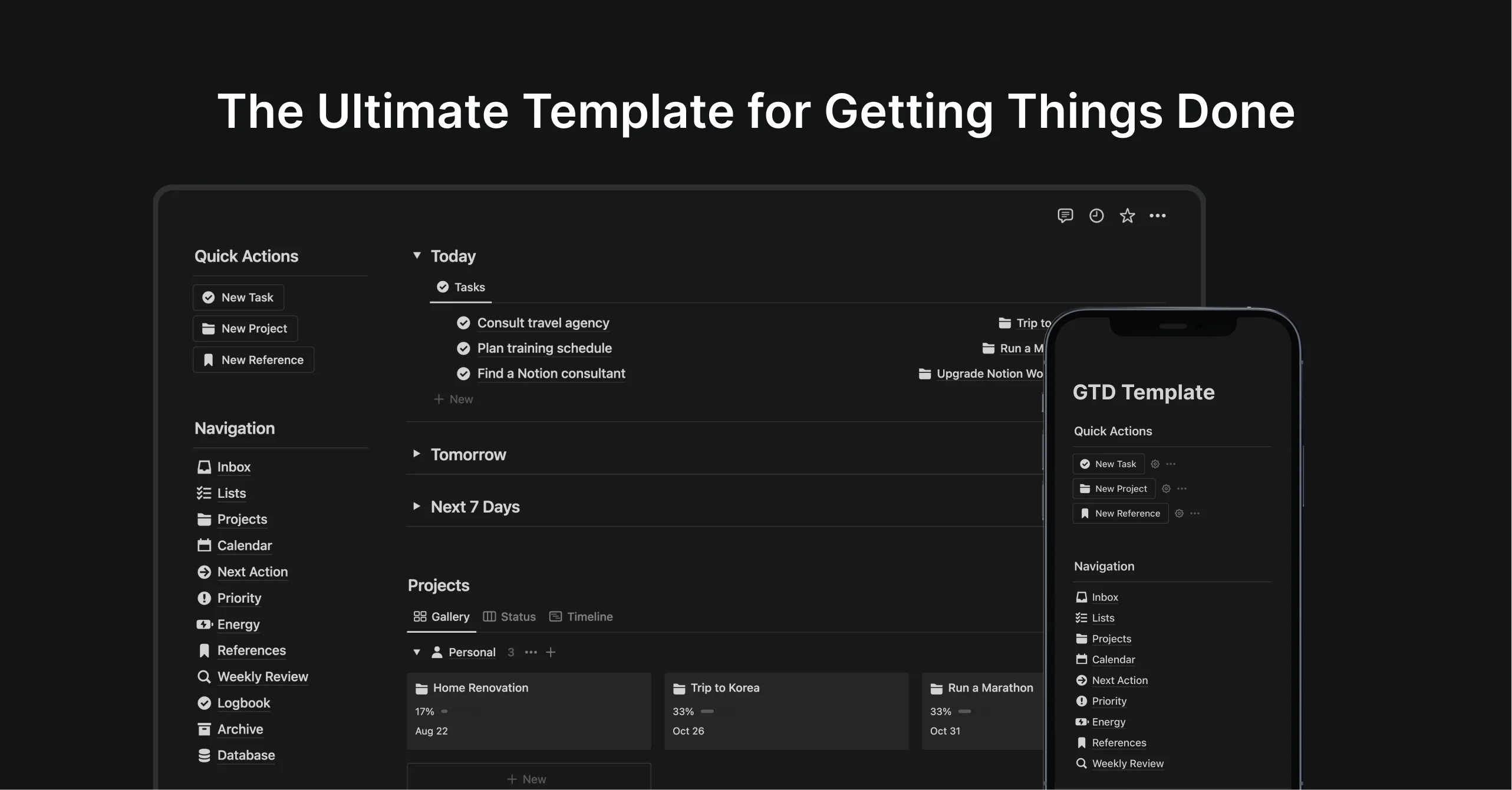 The Ultimate Notion Template for Getting Things Done