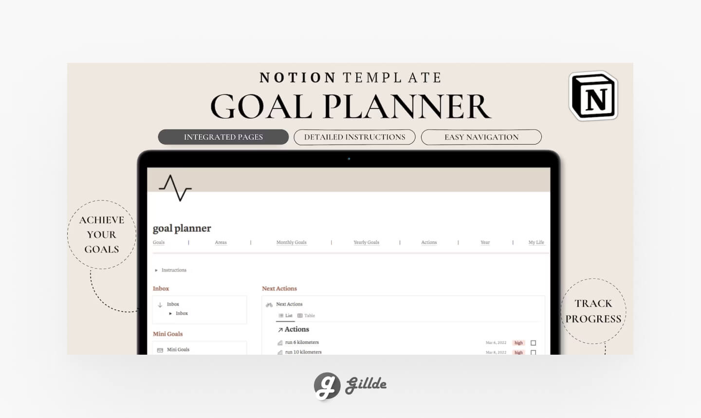 10 Notion Goal Tracking Templates Free Paid Inspiration