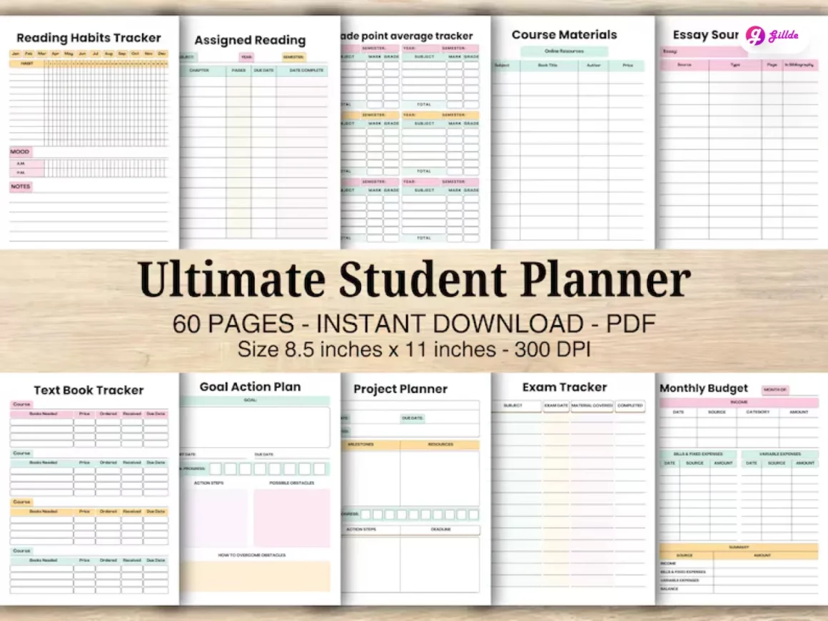 Printable Student Planner