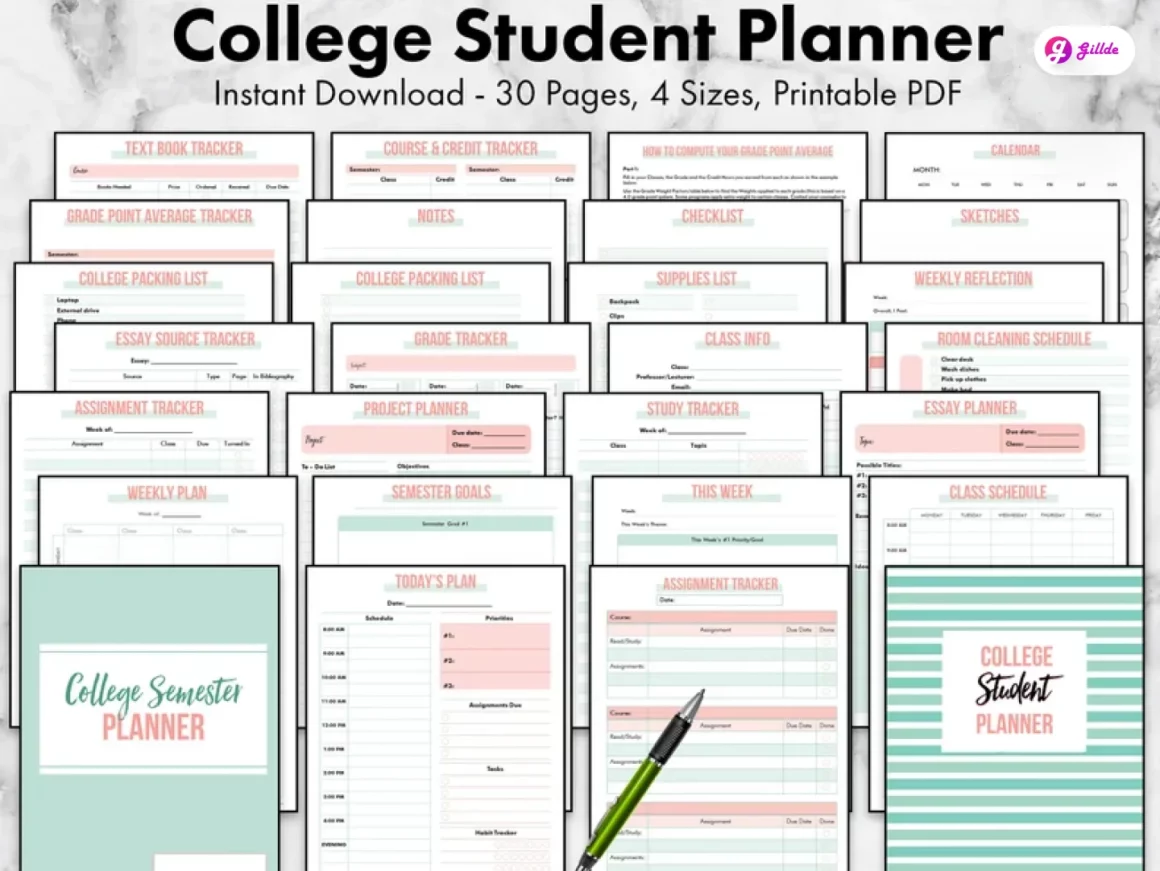 Printable Student Planner