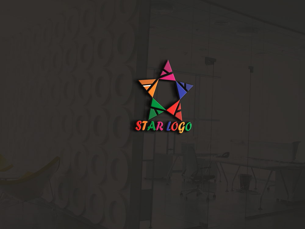 colorful star logo design
