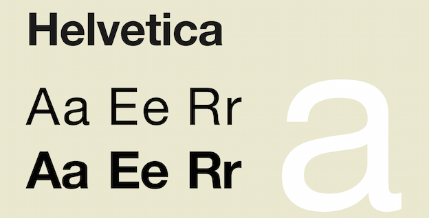 helvetica font examples