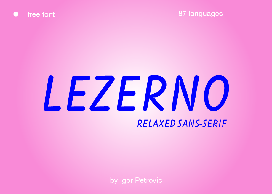 Lezerno free font 2021