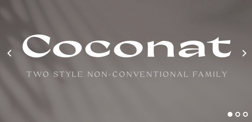 Coconat free font