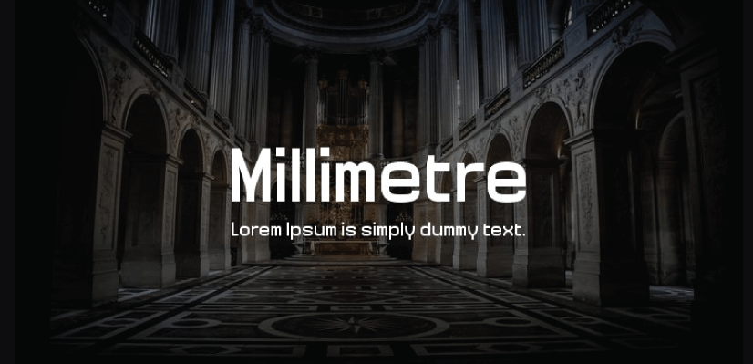 Millimetre free font