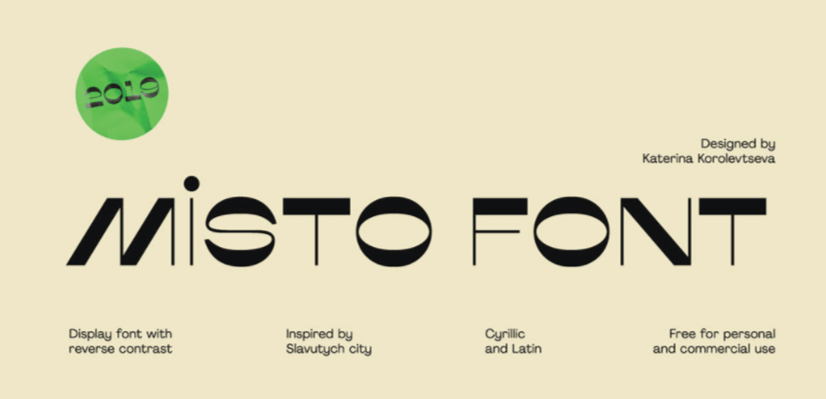 Misto free font