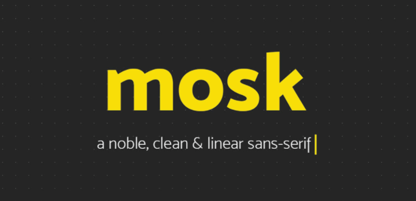 Mosk free font 2021
