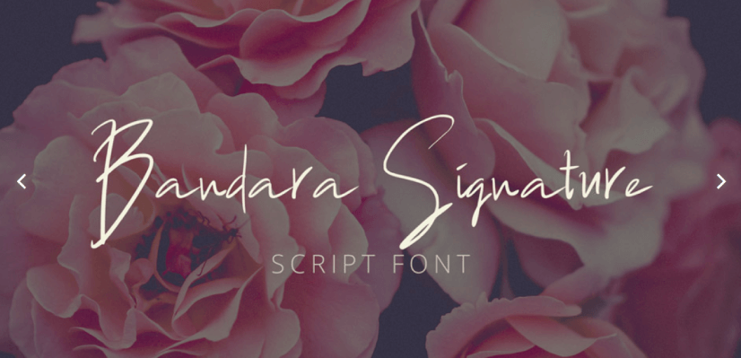 Bandara Signature free font 2021