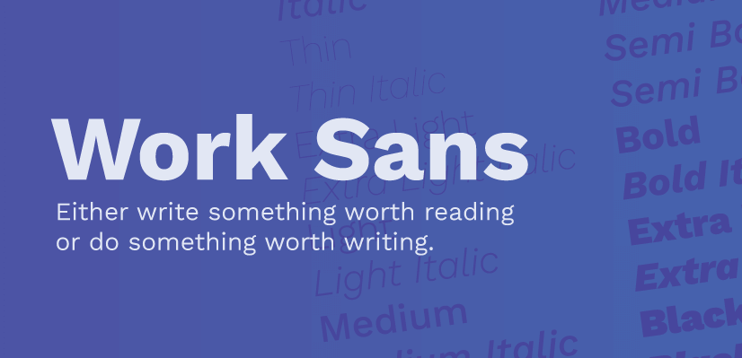 Work Sans free font