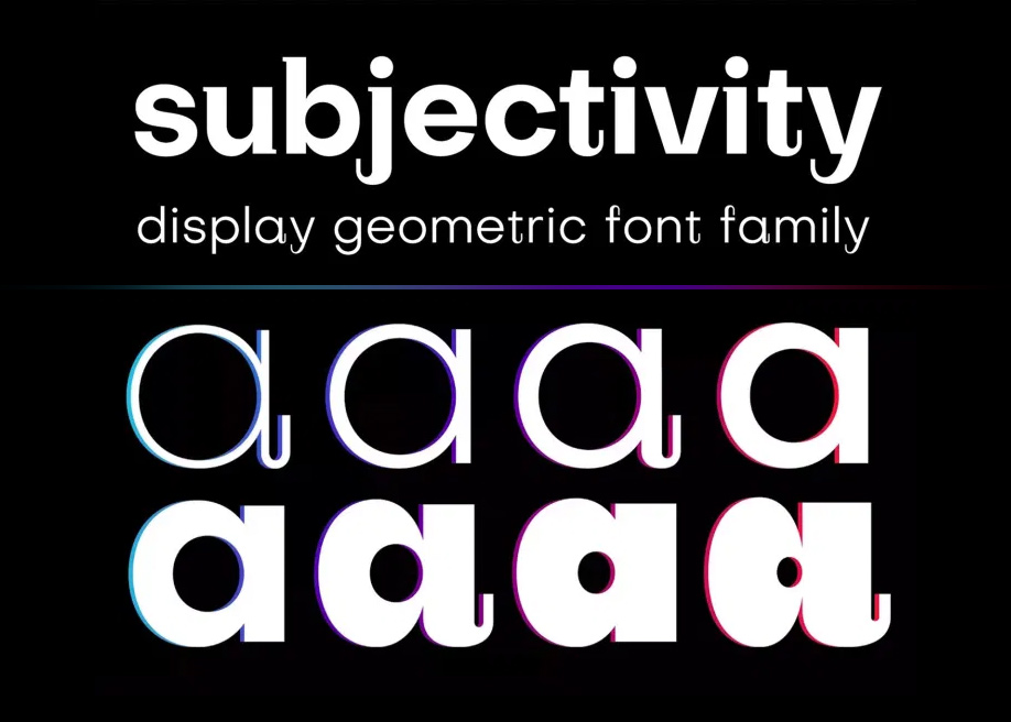 Subjectivity - Display geometric font family