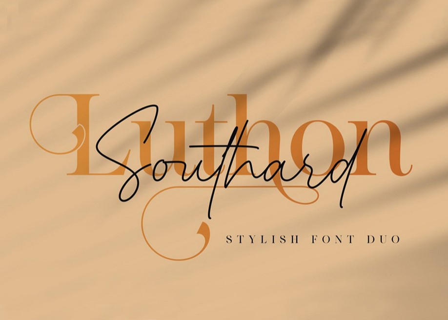 Luthon Southard Font Duo free font 2021