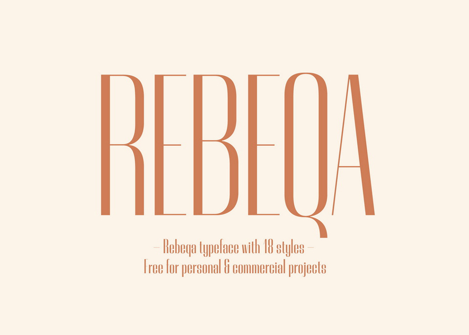 Rebeqa free font 2021