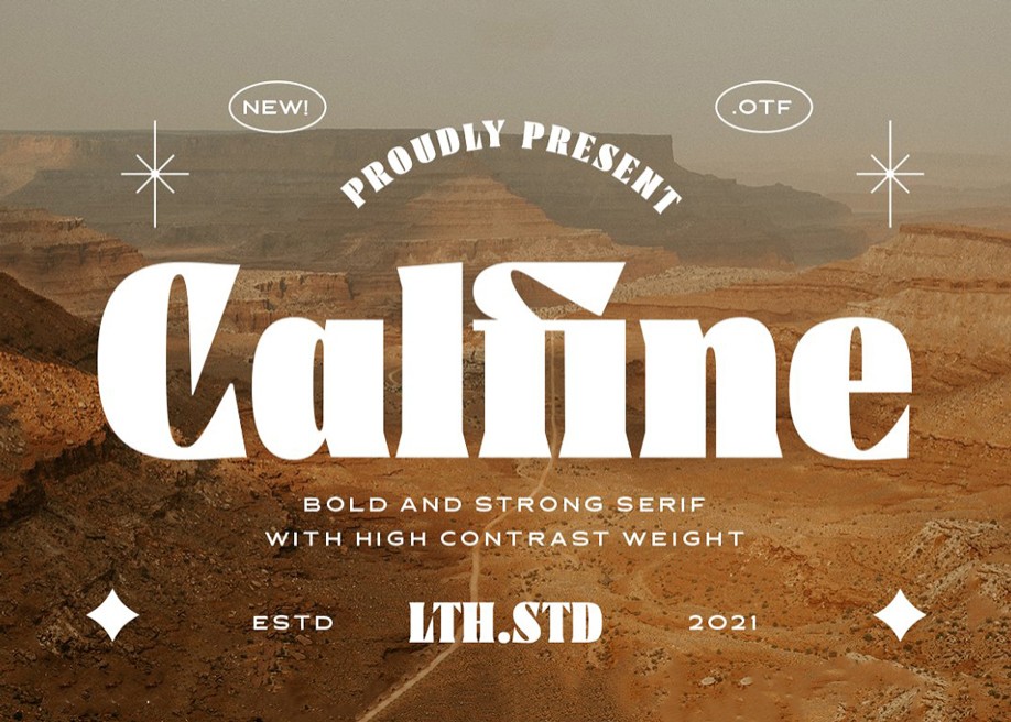 Calfine free font 2021