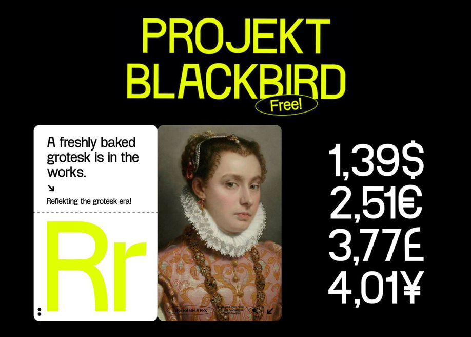 Projekt Blackbird font