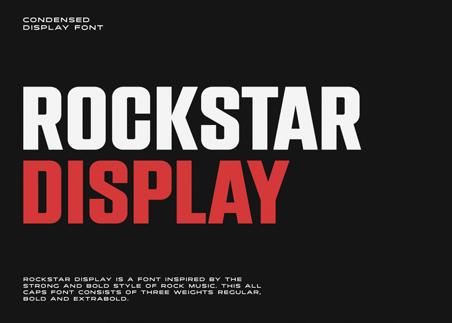 Rockstar Display free font 2021