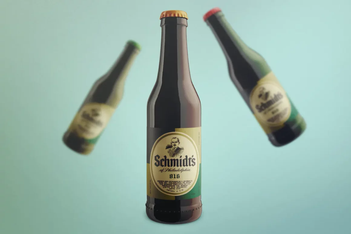 Realistic Beer Bottle Mock-Up Template