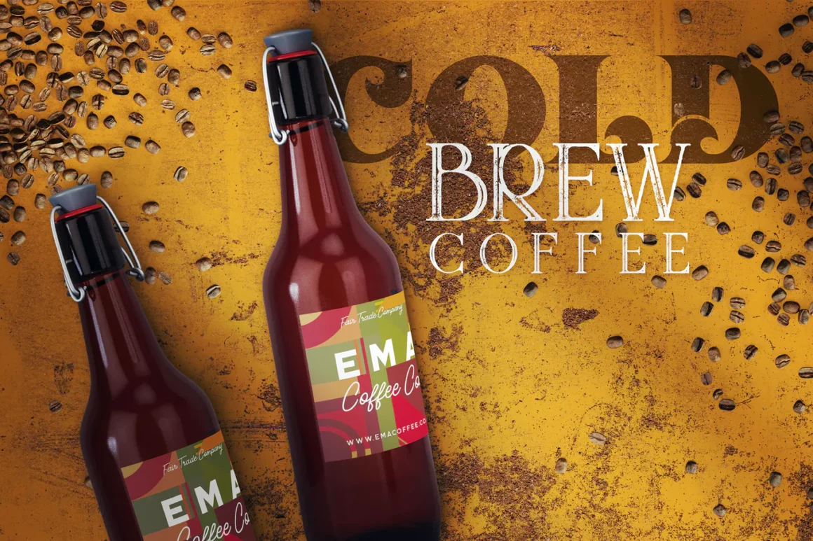 Cold Brew Coffee Bottle Mock-up 3