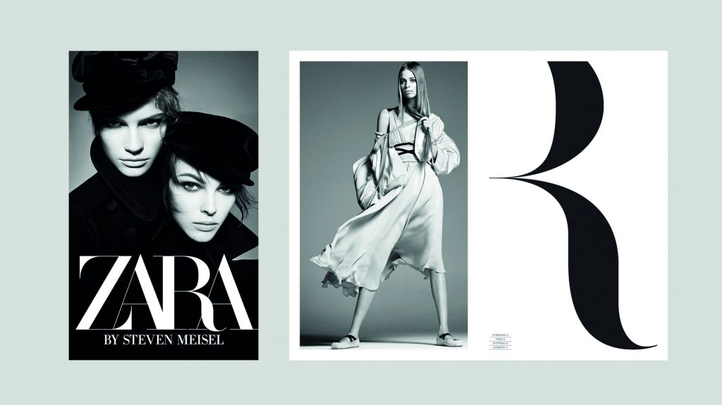 Didot font used by fashion brands such as zara