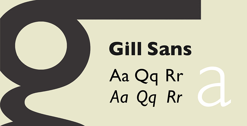 Gill sans used by brands