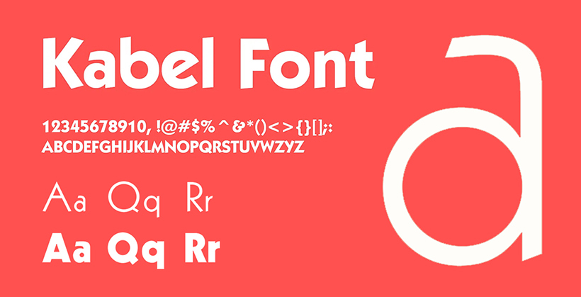 Kabel font family in use with big brands