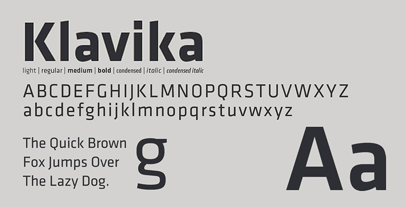 Klavika font in use by brands