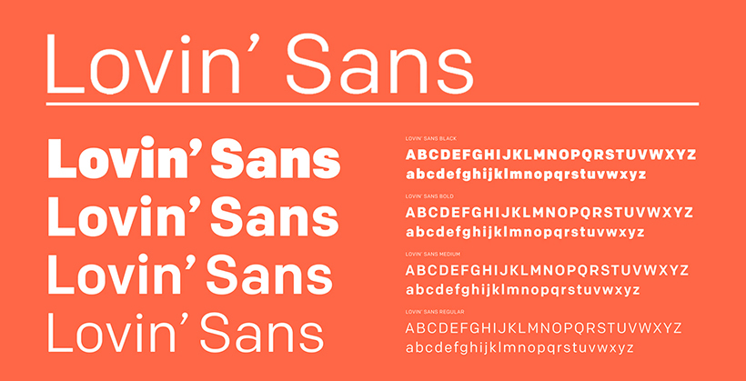 Lovin’ Sans font in use by brands