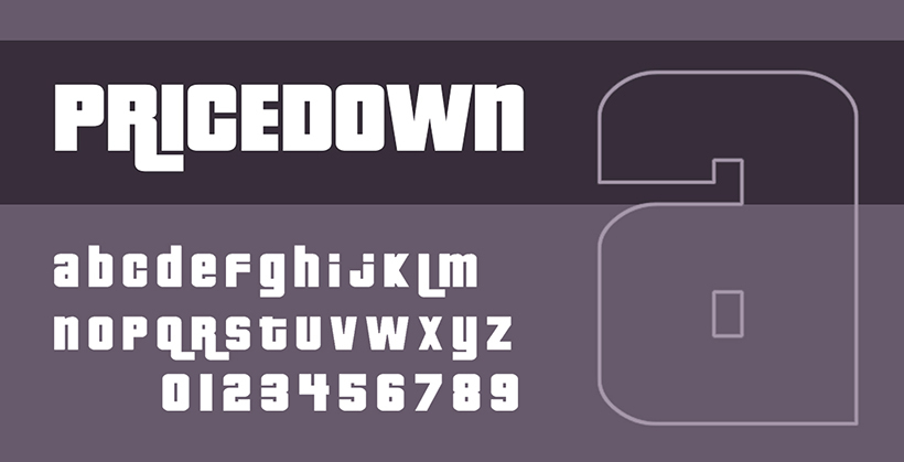 Price Down font Used by GTA - GTA fonts