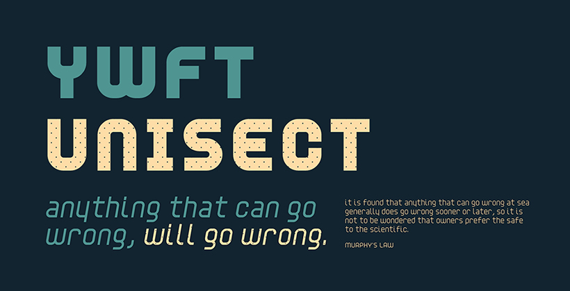 Unisect font used by brands