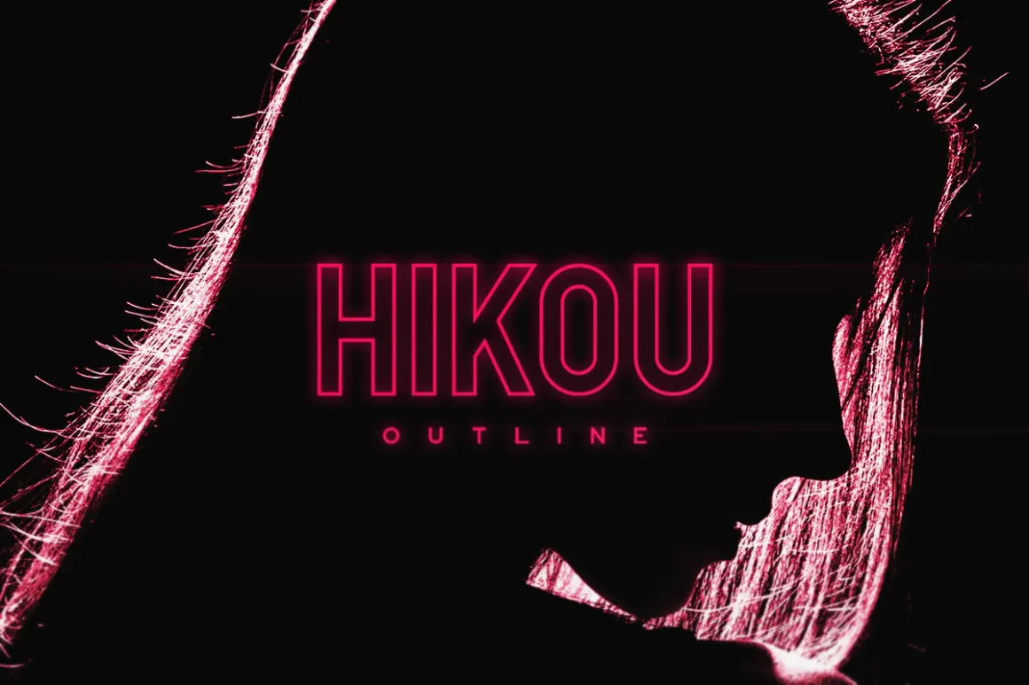 Hikou Outline - one of the Best Free Outline Fonts for 2022