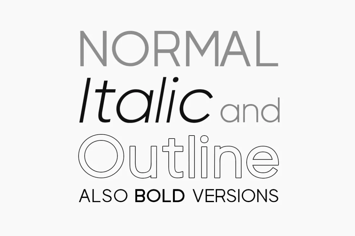 VISIA Duo (Natural & Outline) - Geometric Typeface