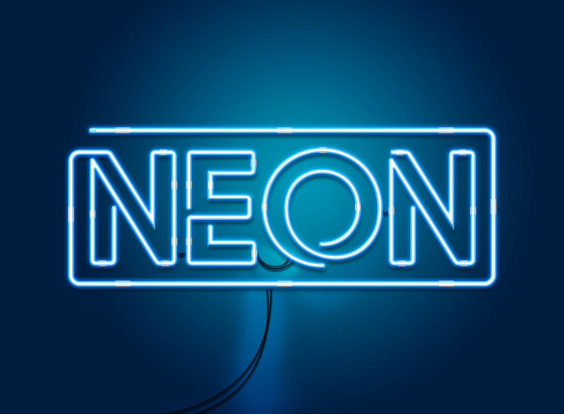 Neon Font - outline