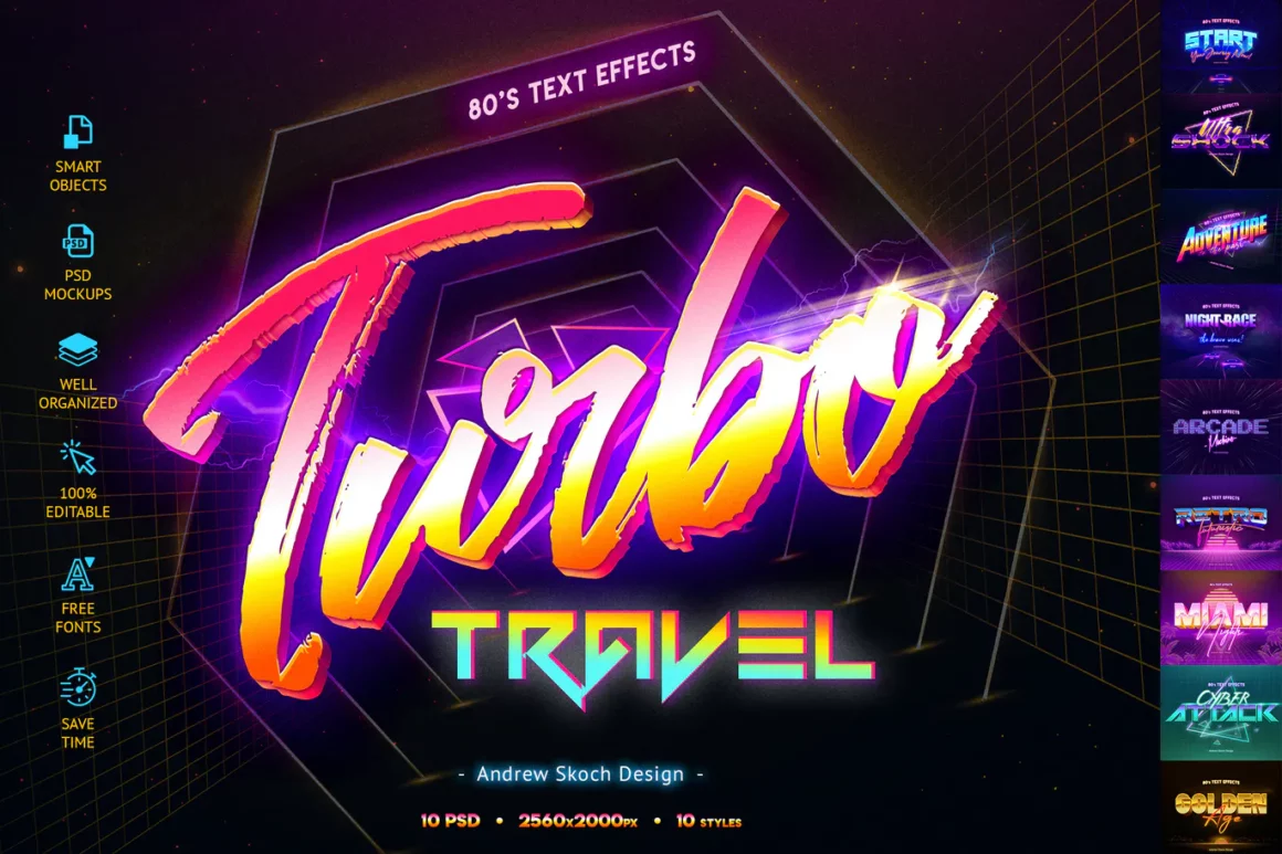 80's Retro Text Effects vol.2