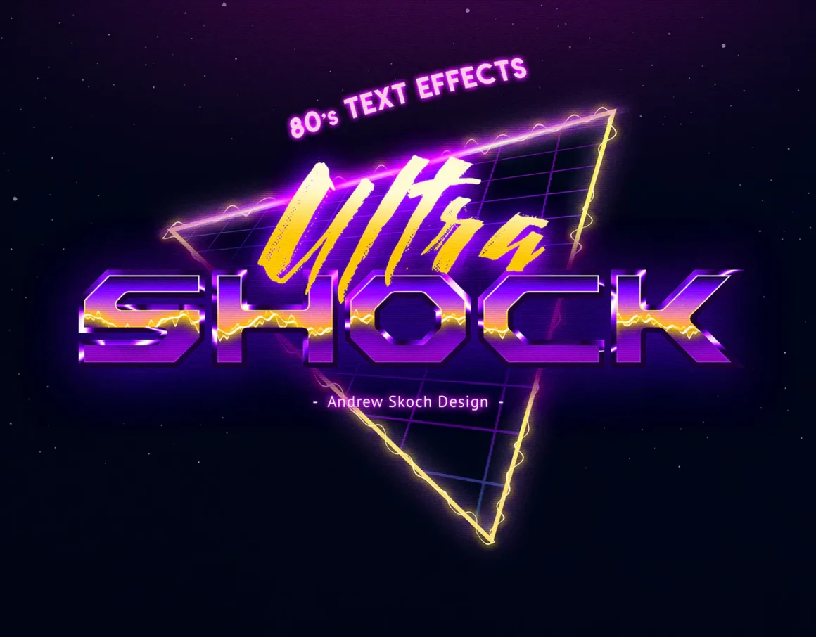 80's Retro Text Effects vol.2 - Marvelous Photoshop Actions