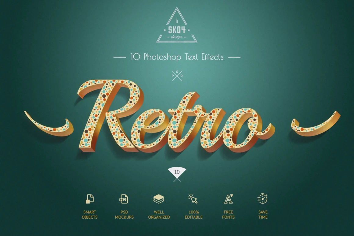 Retro Colorful Text Effects - Marvelous Photoshop Actions