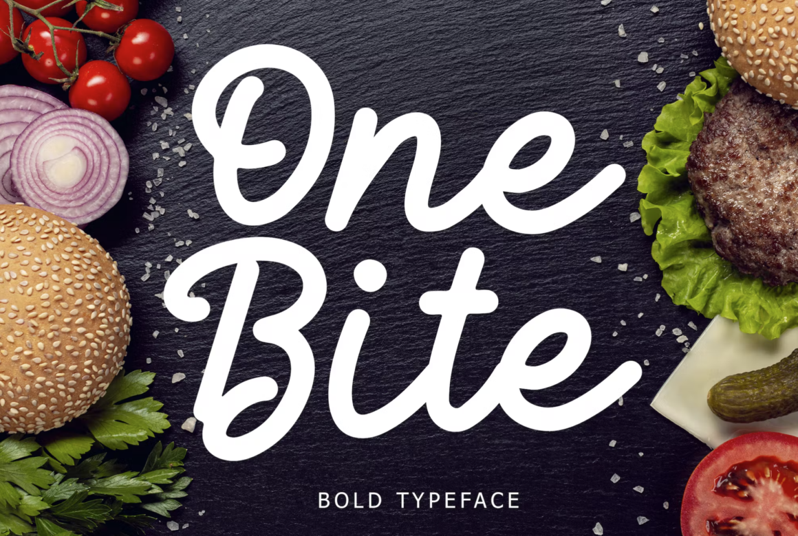 One Bite Bold Calligraphy Font