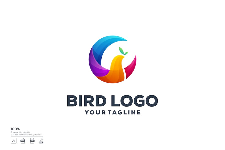 Bird circle logo design