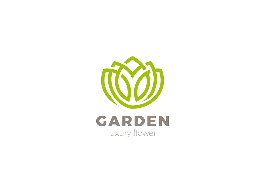 Flower Tulip Lotus Yoga Logo design