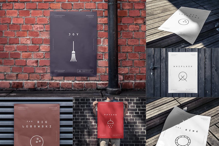 35 Free Poster and Frame Mockups for Photoshop