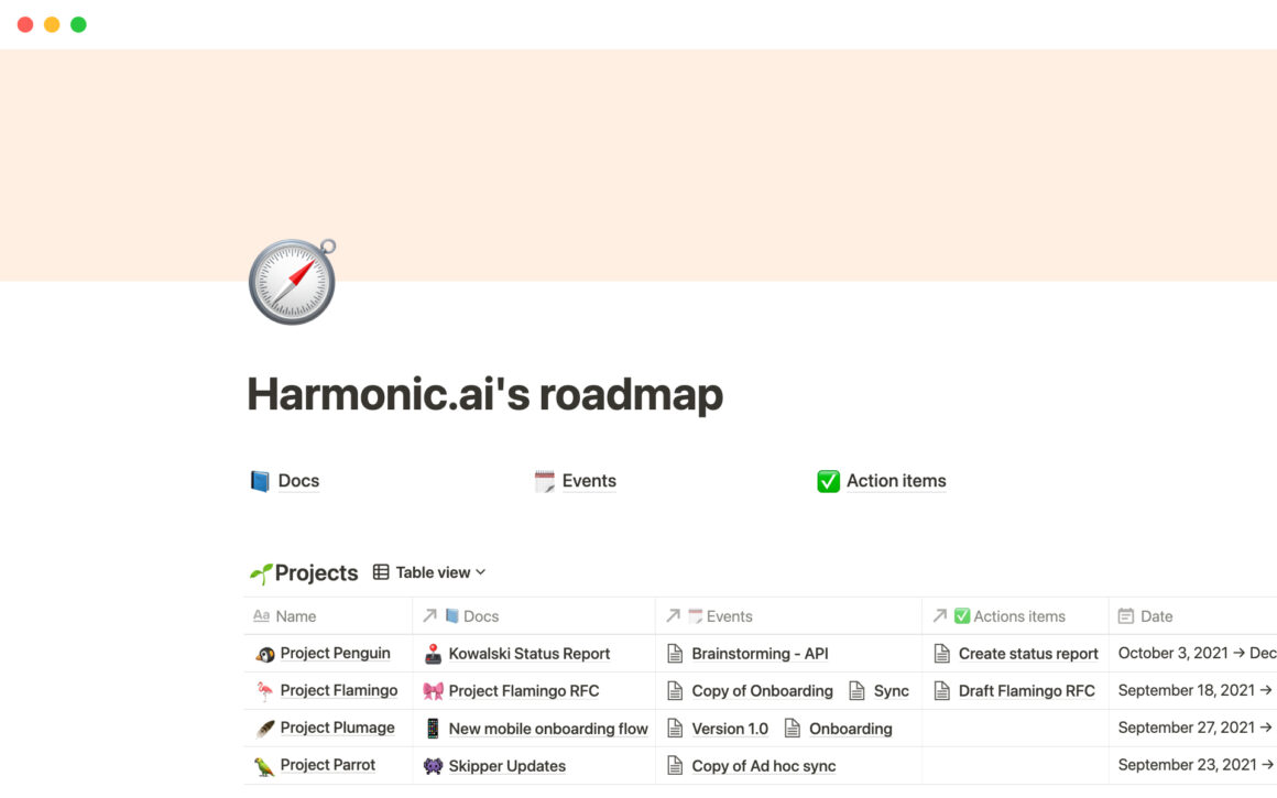 Roadmap Notion Template for you small business