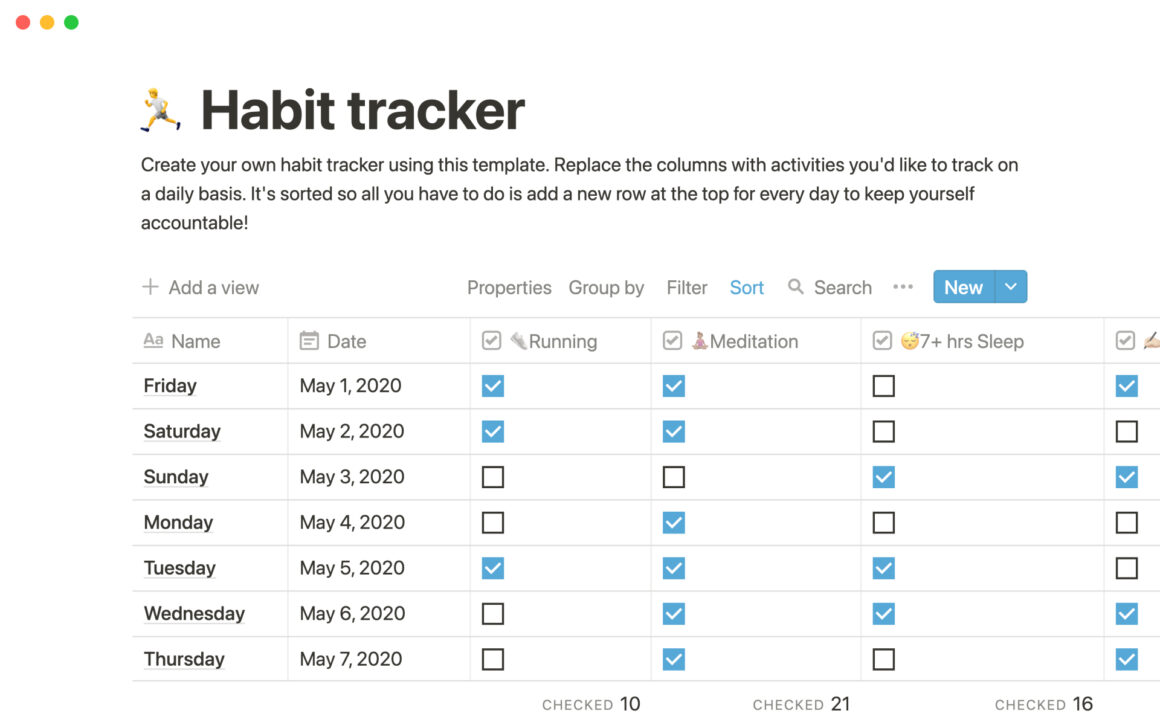 Free Notion Templates for Personal use