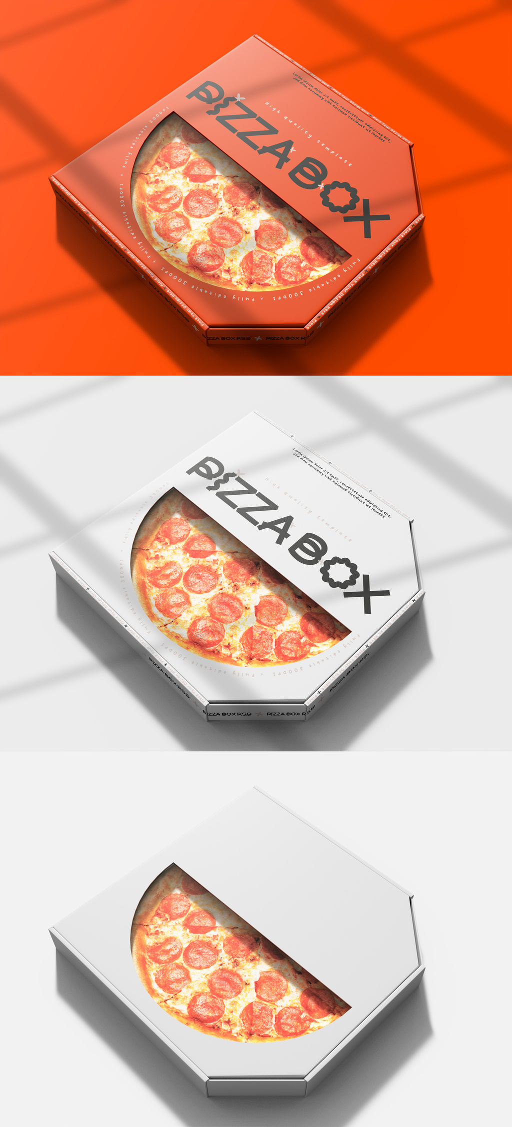 3D Pizza Box Mockup with Window
Cardboard & Packaging Mockups Photoshop