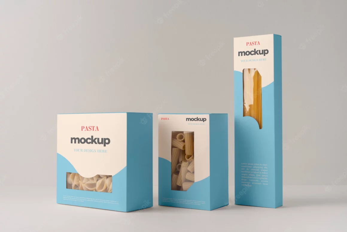 Pasta packaging mockup design