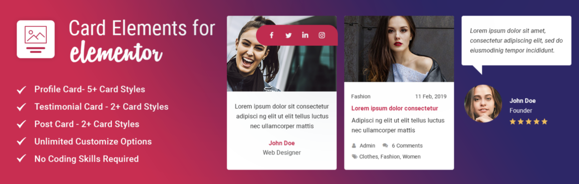 Card Elements for Elementor