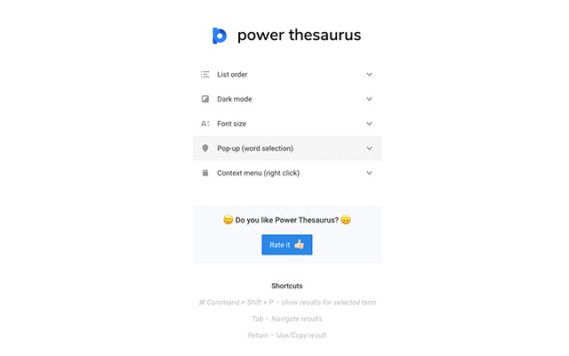 Power Thesaurus Chrome Extensions