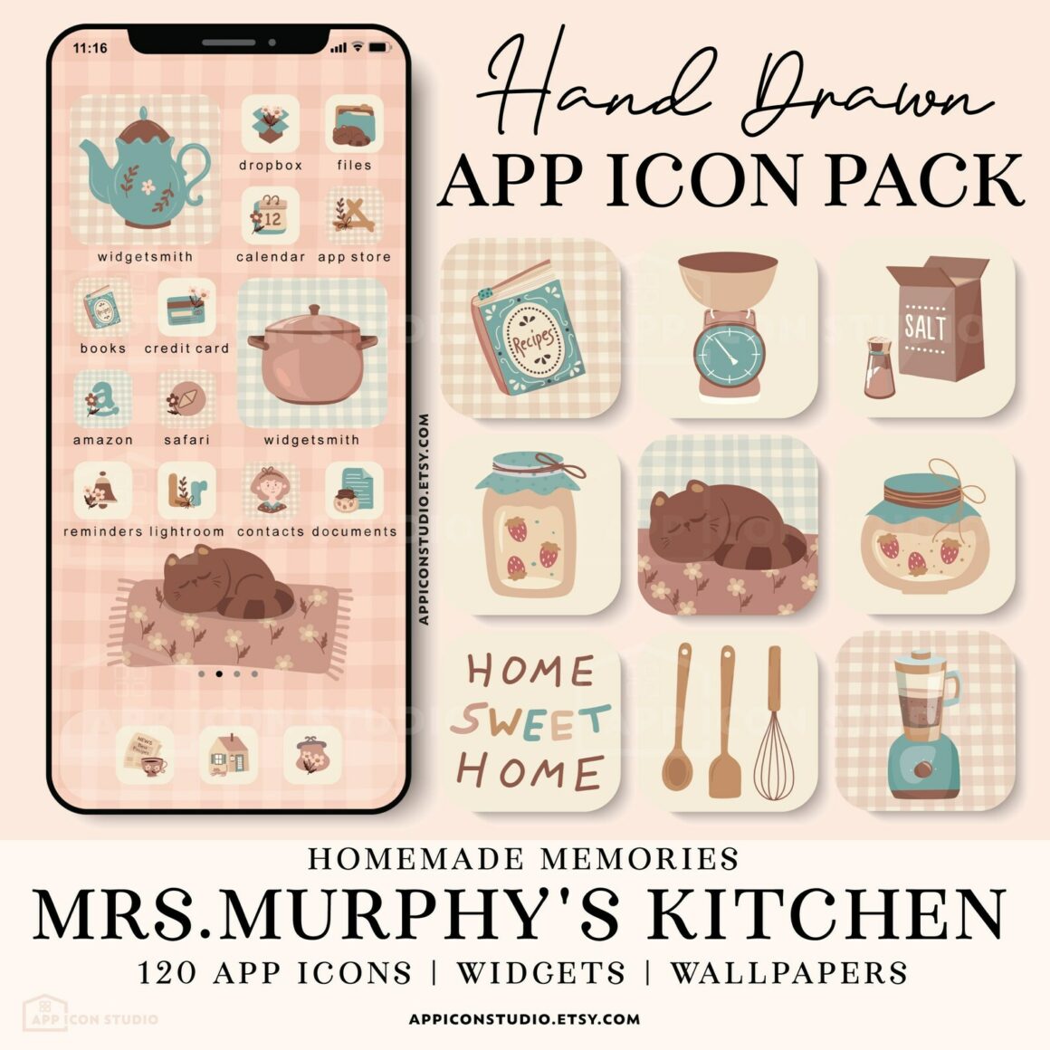 Kitchen iOS Icons iPhone Cottagecore iOS