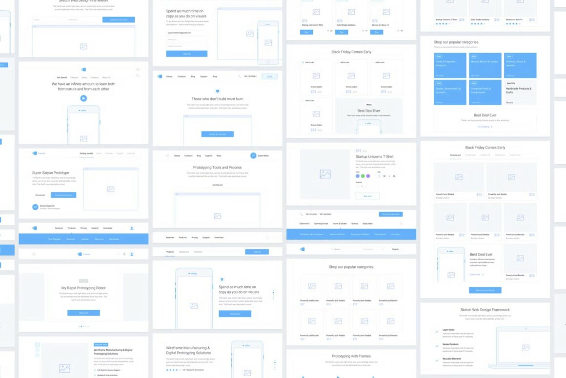 Free Web & App Wireframes