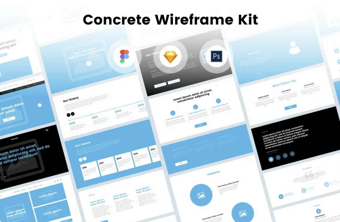 Free Web & App Wireframes