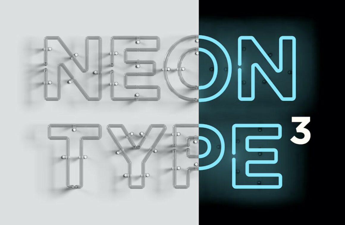 Free Neon Typography & Logo Effect