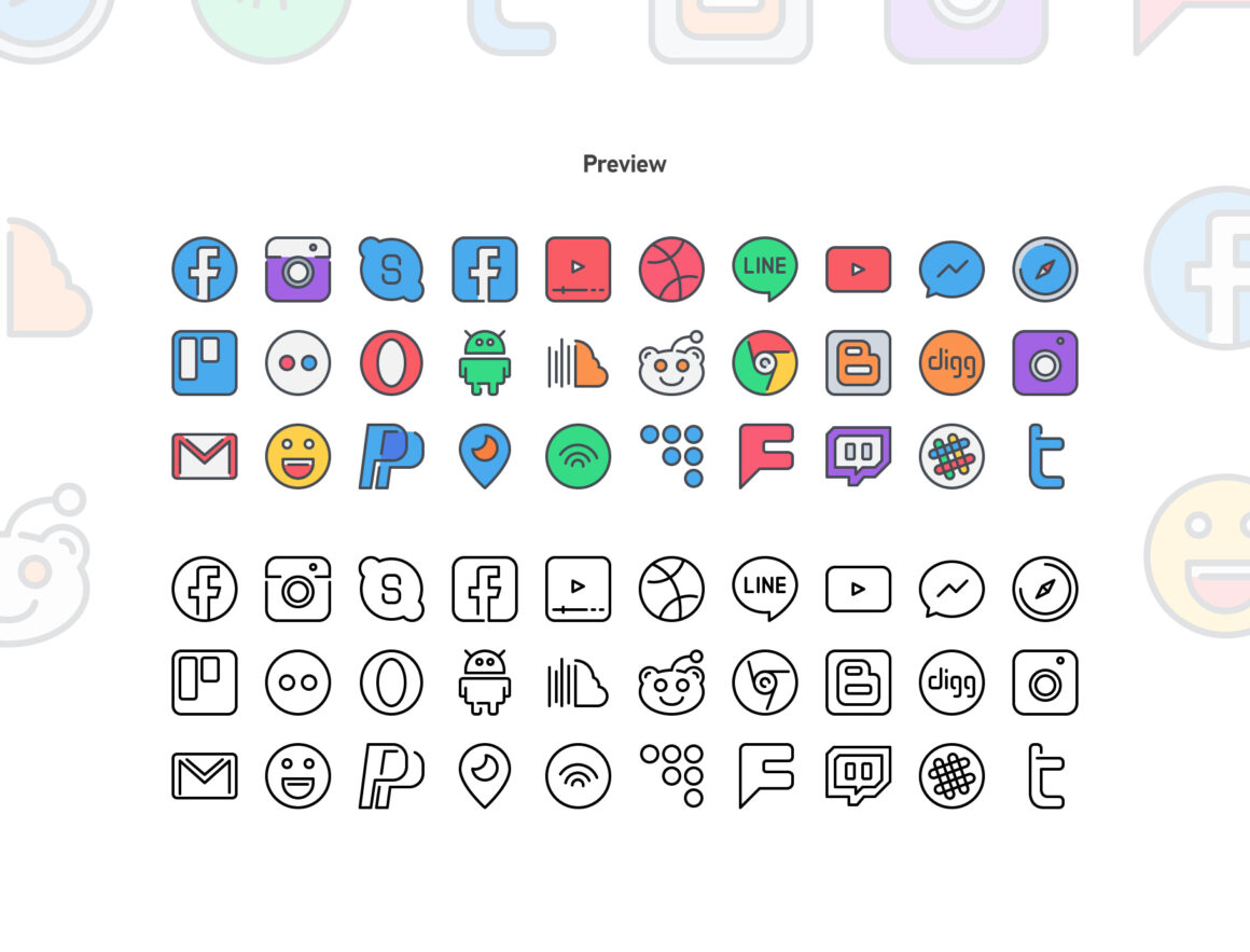 Free social media icon sets